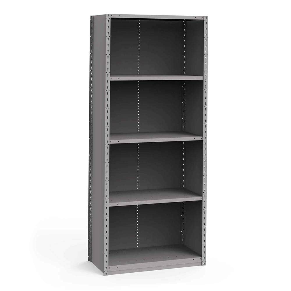 Rousseau Metal - Closed Shelving Units; Type: Starter Unit ; Load Capacity (Lb.): 3500.000 ; Number of Shelves: 5 ; Height (Inch): 87 ; Width (Inch): 36 ; Depth (Inch): 18 - Exact Tooling