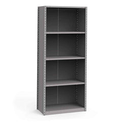Rousseau Metal - Closed Shelving Units; Type: Starter Unit ; Load Capacity (Lb.): 3500.000 ; Number of Shelves: 5 ; Height (Inch): 87 ; Width (Inch): 36 ; Depth (Inch): 18 - Exact Tooling