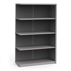 Rousseau Metal - Closed Shelving Units; Type: Add-On ; Load Capacity (Lb.): 3500.000 ; Number of Shelves: 5 ; Height (Inch): 75 ; Width (Inch): 48 ; Depth (Inch): 18 - Exact Tooling