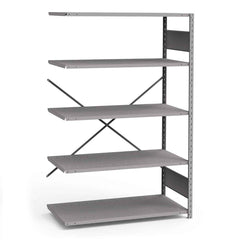 Rousseau Metal - Steel Shelving; Type: Add-On Unit ; Starter or Add-On: Add-On ; Load Capacity (Lb.): 3500.000 ; Number of Shelves: 5 ; Width (Inch): 48 ; Height (Inch): 75 - Exact Tooling
