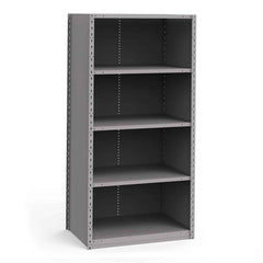 Rousseau Metal - Closed Shelving Units; Type: Starter Unit ; Load Capacity (Lb.): 3500.000 ; Number of Shelves: 5 ; Height (Inch): 75 ; Width (Inch): 36 ; Depth (Inch): 24 - Exact Tooling