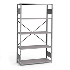 Rousseau Metal - Steel Shelving; Type: Shelving ; Starter or Add-On: Starter ; Load Capacity (Lb.): 3500.000 ; Number of Shelves: 5 ; Width (Inch): 48 ; Height (Inch): 87 - Exact Tooling
