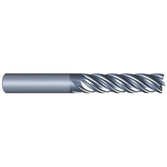 Eliminator - Square End Mills; Mill Diameter (Inch): 7/16 ; Mill Diameter (Decimal Inch): 0.4375 ; Number of Flutes: 5 ; Length of Cut (Inch): 2 ; Material: Solid Carbide ; Finish/Coating: AlCrN - Exact Tooling