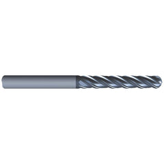 Eliminator - Ball End Mills; Mill Diameter (Inch): 1/4 ; Mill Diameter (Decimal Inch): 0.2500 ; Number of Flutes: 4 ; Length of Cut (Inch): 1-1/2 ; Material: Solid Carbide ; Overall Length (Inch): 4 - Exact Tooling
