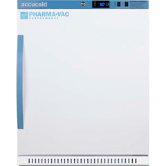 Accucold - Laboratory Refrigerators and Freezers; Type: Pharmacy, Medical-Laboratory Refrigerator ; Volume Capacity: 6 Cu. Ft. ; Minimum Temperature (C): 2.00 ; Maximum Temperature (C): 8.00 ; Width (Inch): 23.38 ; Depth (Inch): 24.38 - Exact Tooling