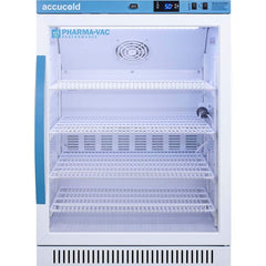 Accucold - Laboratory Refrigerators and Freezers; Type: Pharmacy, Medical-Laboratory Refrigerator ; Volume Capacity: 6 Cu. Ft. ; Minimum Temperature (C): 2.00 ; Maximum Temperature (C): 8.00 ; Width (Inch): 23.38 ; Depth (Inch): 24.38 - Exact Tooling