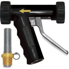 SANI-LAV - Sprayers & Nozzles; Type: Large Industrial Spray Nozzle ; Color: Black ; Connection Type: Female to Male ; Material: Stainless Steel ; Material Grade: N/A ; Gallons Per Minute @ 100 Psi: 8.9 - Exact Tooling