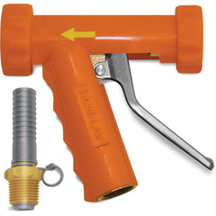 SANI-LAV - Sprayers & Nozzles; Type: Large Industrial Spray Nozzle ; Color: Safety Orange ; Connection Type: Female to Male ; Material: Brass; Stainless Steel ; Material Grade: N/A ; Gallons Per Minute @ 100 Psi: 5.3 - Exact Tooling