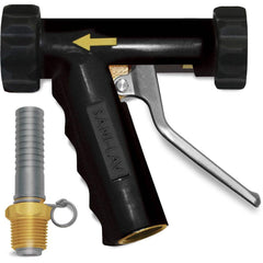 SANI-LAV - Sprayers & Nozzles; Type: Large Industrial Spray Nozzle ; Color: Black ; Connection Type: Female to Male ; Material: Brass; Stainless Steel ; Material Grade: N/A ; Gallons Per Minute @ 100 Psi: 5.3 - Exact Tooling