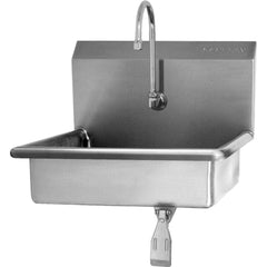 SANI-LAV - Sinks; Type: Hands-Free Wall Mounted Wash Sink ; Outside Length: 22 (Inch); Outside Width: 19 (Inch); Outside Height: 14 (Inch); Inside Length: 19 (Inch); Inside Width: 15-1/2 (Inch) - Exact Tooling