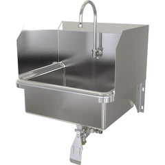 SANI-LAV - Sinks; Type: Hands-Free Wall Mounted Wash Sink ; Outside Length: 20 (Inch); Outside Width: 17-1/2 (Inch); Outside Height: 16-1/2 (Inch); Inside Length: 17 (Inch); Inside Width: 14 (Inch) - Exact Tooling