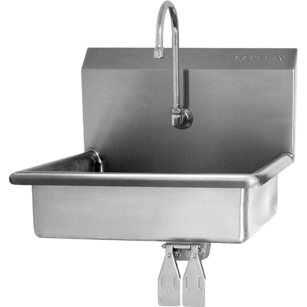 SANI-LAV - Sinks; Type: Hands-Free Wall Mounted Wash Sink ; Outside Length: 22 (Inch); Outside Width: 19 (Inch); Outside Height: 14 (Inch); Inside Length: 19 (Inch); Inside Width: 15-1/2 (Inch) - Exact Tooling
