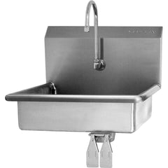 SANI-LAV - Sinks; Type: Hands-Free Wall Mounted Wash Sink ; Outside Length: 22 (Inch); Outside Width: 19 (Inch); Outside Height: 14 (Inch); Inside Length: 19 (Inch); Inside Width: 15-1/2 (Inch) - Exact Tooling