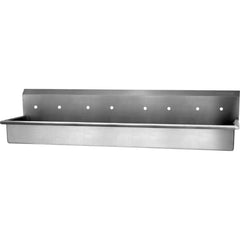 SANI-LAV - Sinks; Type: Wall Mounted Wash Station ; Outside Length: 80 (Inch); Outside Width: 20 (Inch); Outside Height: 18 (Inch); Inside Length: 77 (Inch); Inside Width: 16-1/2 (Inch) - Exact Tooling
