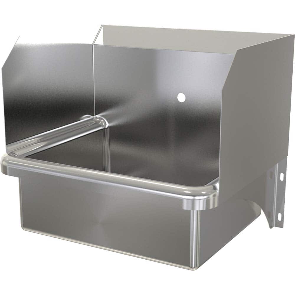 SANI-LAV - Sinks; Type: Wall Mounted Wash Sink ; Outside Length: 20 (Inch); Outside Width: 17-1/2 (Inch); Outside Height: 16-1/2 (Inch); Inside Length: 17 (Inch); Inside Width: 14 (Inch) - Exact Tooling