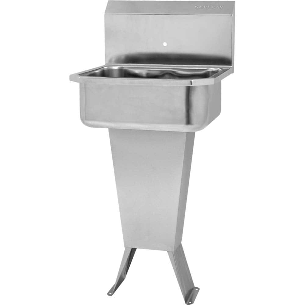SANI-LAV - Sinks; Type: Floor Mounted Wash Sink ; Outside Length: 19 (Inch); Outside Width: 18 (Inch); Outside Height: 41-1/2 (Inch); Inside Length: 14 (Inch); Inside Width: 17 (Inch) - Exact Tooling