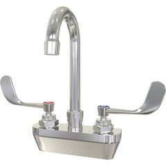 SANI-LAV - Industrial & Laundry Faucets; Type: Low Flow Faucet ; Style: Splash Mount ; Design: Swivel Spout Faucet ; Handle Type: Blade ; Spout Type: Swivel ; Mounting Centers: 4 (Inch) - Exact Tooling