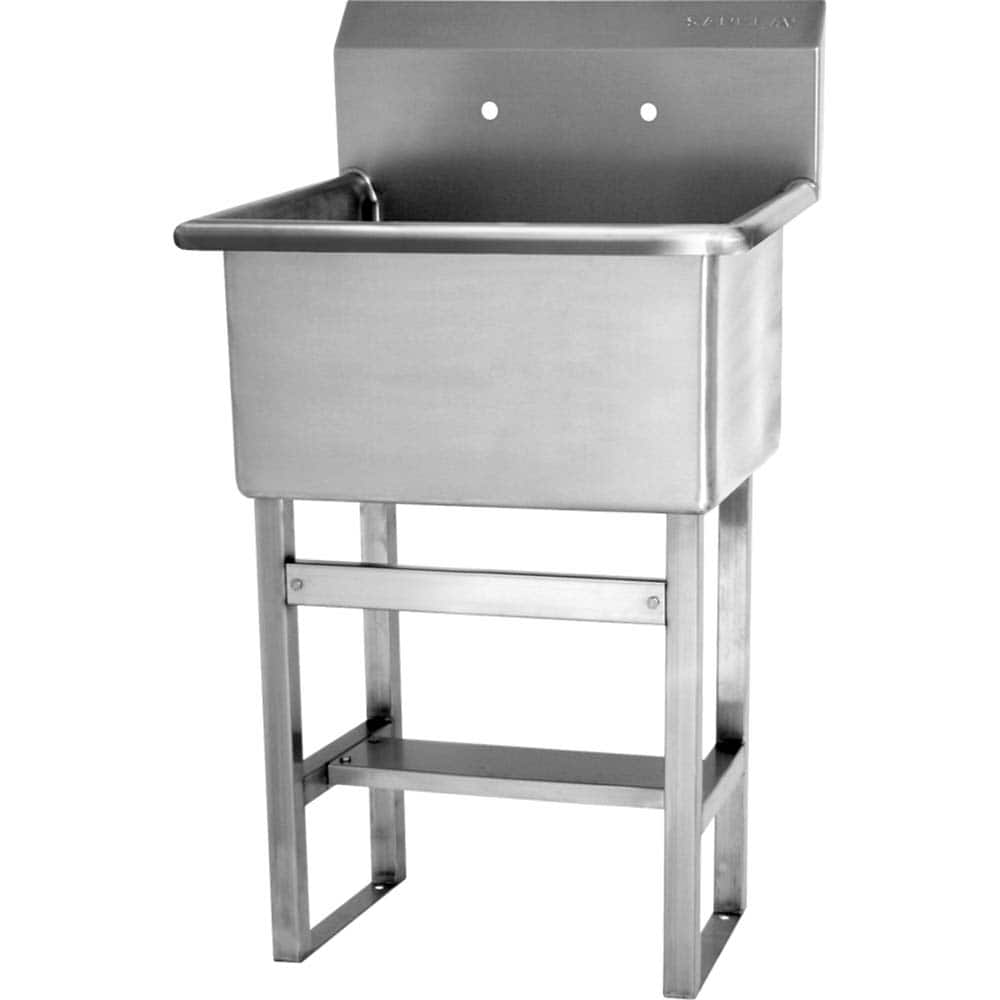 SANI-LAV - Sinks; Type: Floor Mounted Scrub Wash Sink ; Outside Length: 25 (Inch); Outside Width: 20 (Inch); Outside Height: 45-1/2 (Inch); Inside Length: 22 (Inch); Inside Width: 16-1/2 (Inch) - Exact Tooling