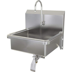SANI-LAV - Sinks; Type: Hands-Free Wall Mounted Wash Sink ; Outside Length: 20 (Inch); Outside Width: 17-1/2 (Inch); Outside Height: 16-1/2 (Inch); Inside Length: 17 (Inch); Inside Width: 14 (Inch) - Exact Tooling