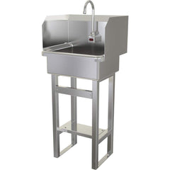 SANI-LAV - Sinks; Type: Hands-Free Floor Mounted Wash Sink ; Outside Length: 20 (Inch); Outside Width: 17-1/2 (Inch); Outside Height: 43-1/2 (Inch); Inside Length: 17 (Inch); Inside Width: 14 (Inch) - Exact Tooling