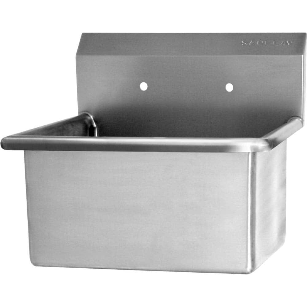 SANI-LAV - Sinks; Type: Wall Mounted Scrub Wash Sink ; Outside Length: 25 (Inch); Outside Width: 20 (Inch); Outside Height: 18-1/2 (Inch); Inside Length: 22 (Inch); Inside Width: 16-1/2 (Inch) - Exact Tooling