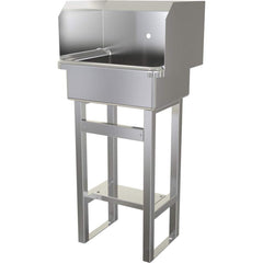 SANI-LAV - Sinks; Type: Floor Mounted Wash Sink ; Outside Length: 20 (Inch); Outside Width: 17-1/2 (Inch); Outside Height: 43-1/2 (Inch); Inside Length: 17 (Inch); Inside Width: 14 (Inch) - Exact Tooling