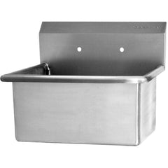SANI-LAV - Sinks; Type: Wall Mounted Scrub Wash Sink ; Outside Length: 31 (Inch); Outside Width: 20 (Inch); Outside Height: 18-1/2 (Inch); Inside Length: 28 (Inch); Inside Width: 16-1/2 (Inch) - Exact Tooling