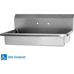 SANI-LAV - Sinks; Type: Wall Mounted Wash Sink ; Outside Length: 30 (Inch); Outside Width: 20 (Inch); Outside Height: 15-1/2 (Inch); Inside Length: 27 (Inch); Inside Width: 16-1/2 (Inch) - Exact Tooling
