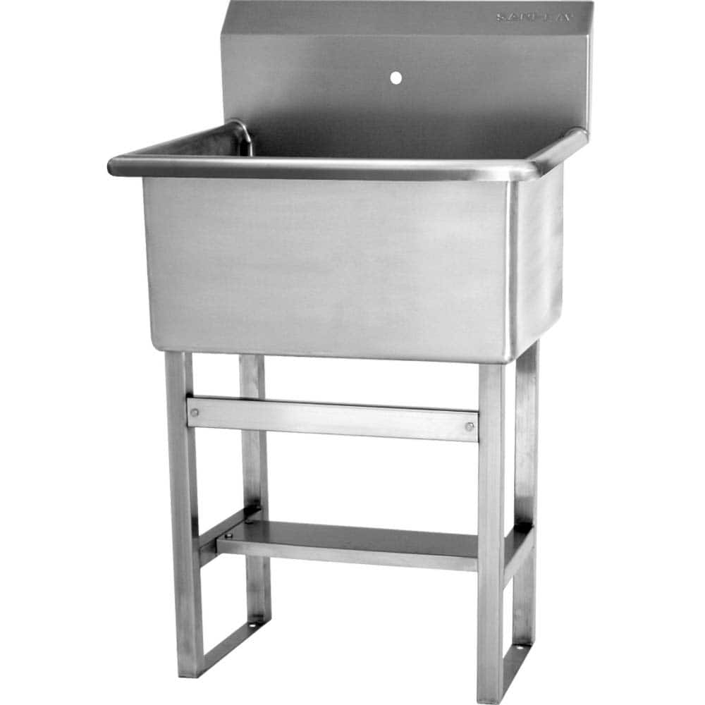 SANI-LAV - Sinks; Type: Floor Mounted Scrub Wash Sink ; Outside Length: 31 (Inch); Outside Width: 20 (Inch); Outside Height: 45-1/2 (Inch); Inside Length: 28 (Inch); Inside Width: 16-1/2 (Inch) - Exact Tooling
