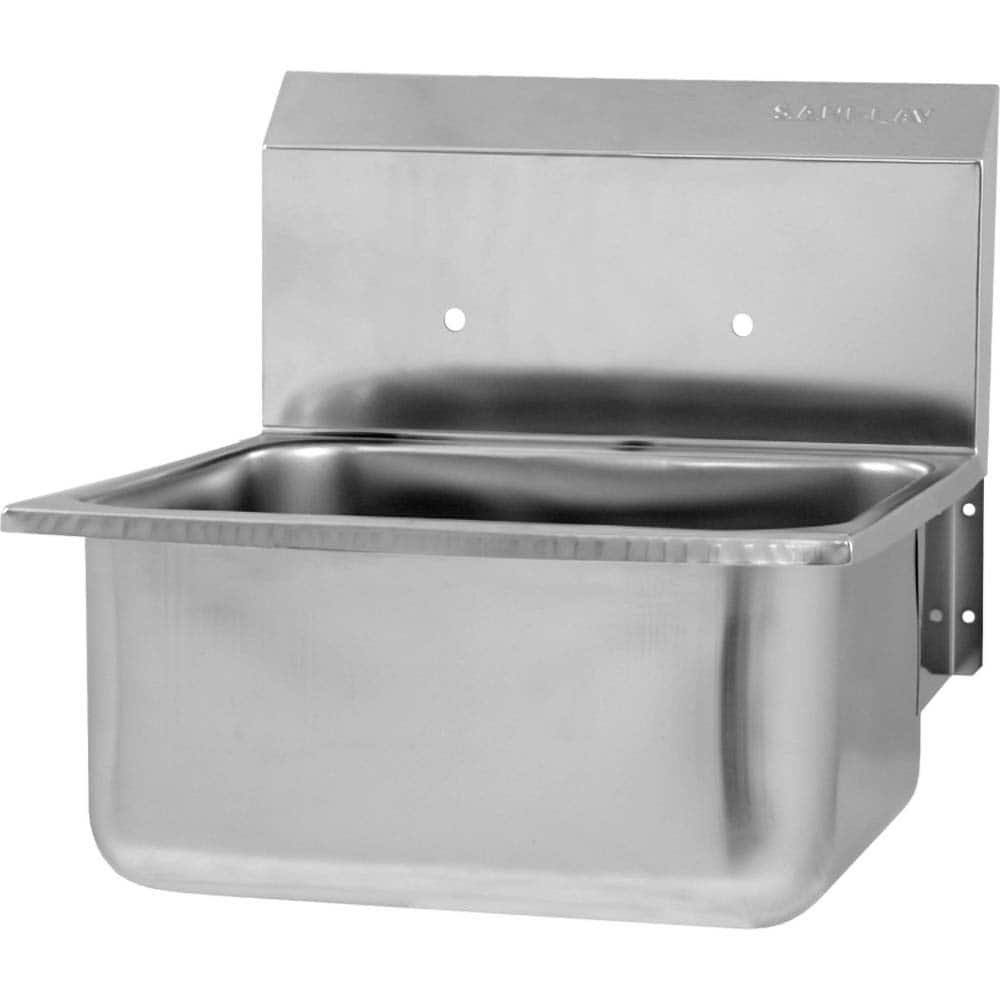 SANI-LAV - Sinks; Type: Wall Mounted Wash Sink ; Outside Length: 21 (Inch); Outside Width: 20 (Inch); Outside Height: 19-1/2 (Inch); Inside Length: 19 (Inch); Inside Width: 16 (Inch) - Exact Tooling