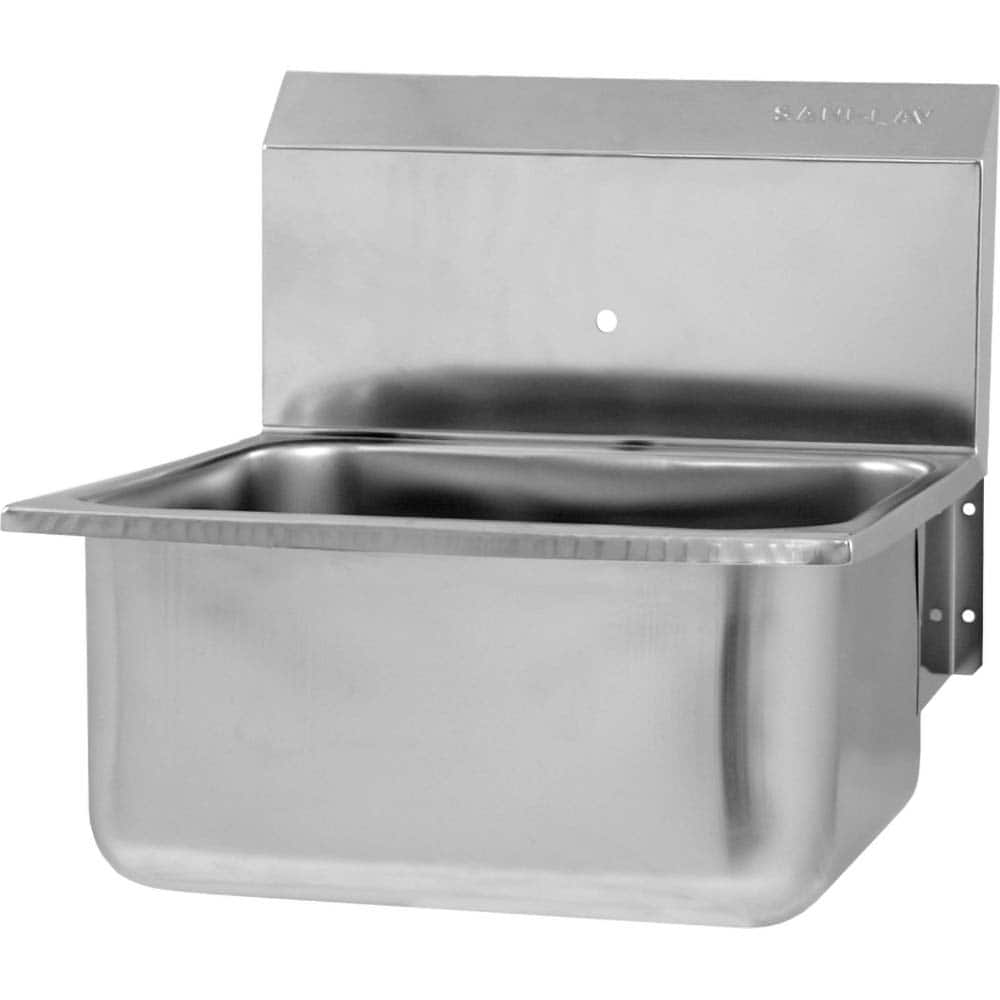 SANI-LAV - Sinks; Type: Wall Mounted Wash Sink ; Outside Length: 21 (Inch); Outside Width: 20 (Inch); Outside Height: 19-1/2 (Inch); Inside Length: 19 (Inch); Inside Width: 16 (Inch) - Exact Tooling