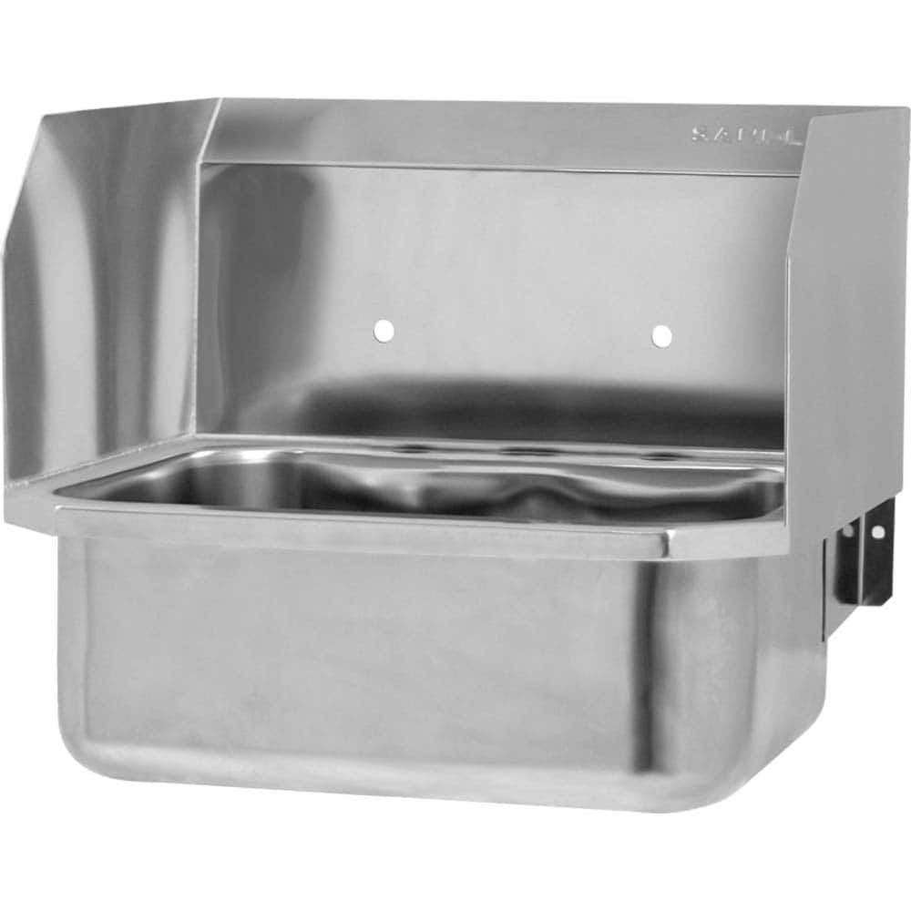 SANI-LAV - Sinks; Type: Wall Mounted Wash Sink ; Outside Length: 19 (Inch); Outside Width: 18 (Inch); Outside Height: 16-1/2 (Inch); Inside Length: 14 (Inch); Inside Width: 17 (Inch) - Exact Tooling