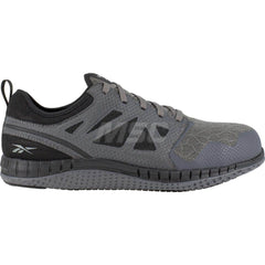 Work Boot: Size 8, Mesh, Steel Toe Gray, Medium Width, Non-Slip Sole