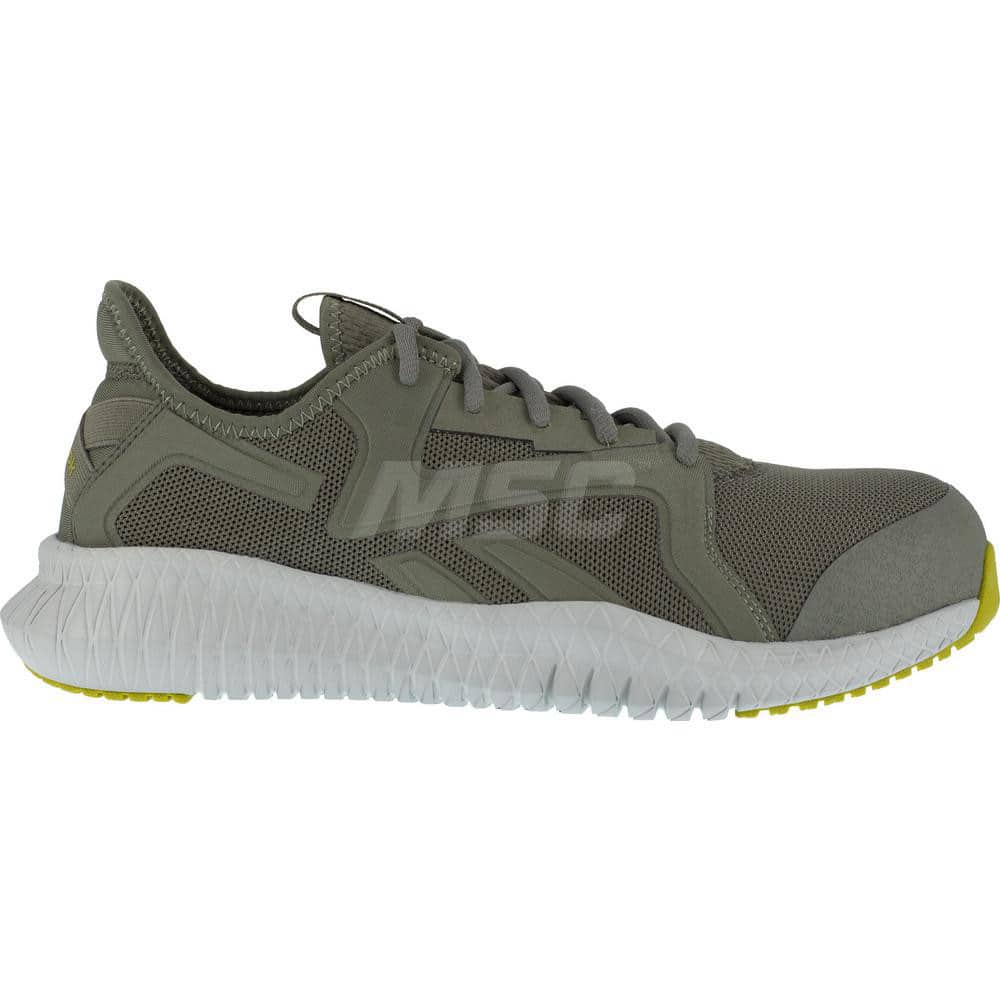 Work Boot: Size 8, Nylon, Composite Toe Green, Medium Width, Non-Slip Sole