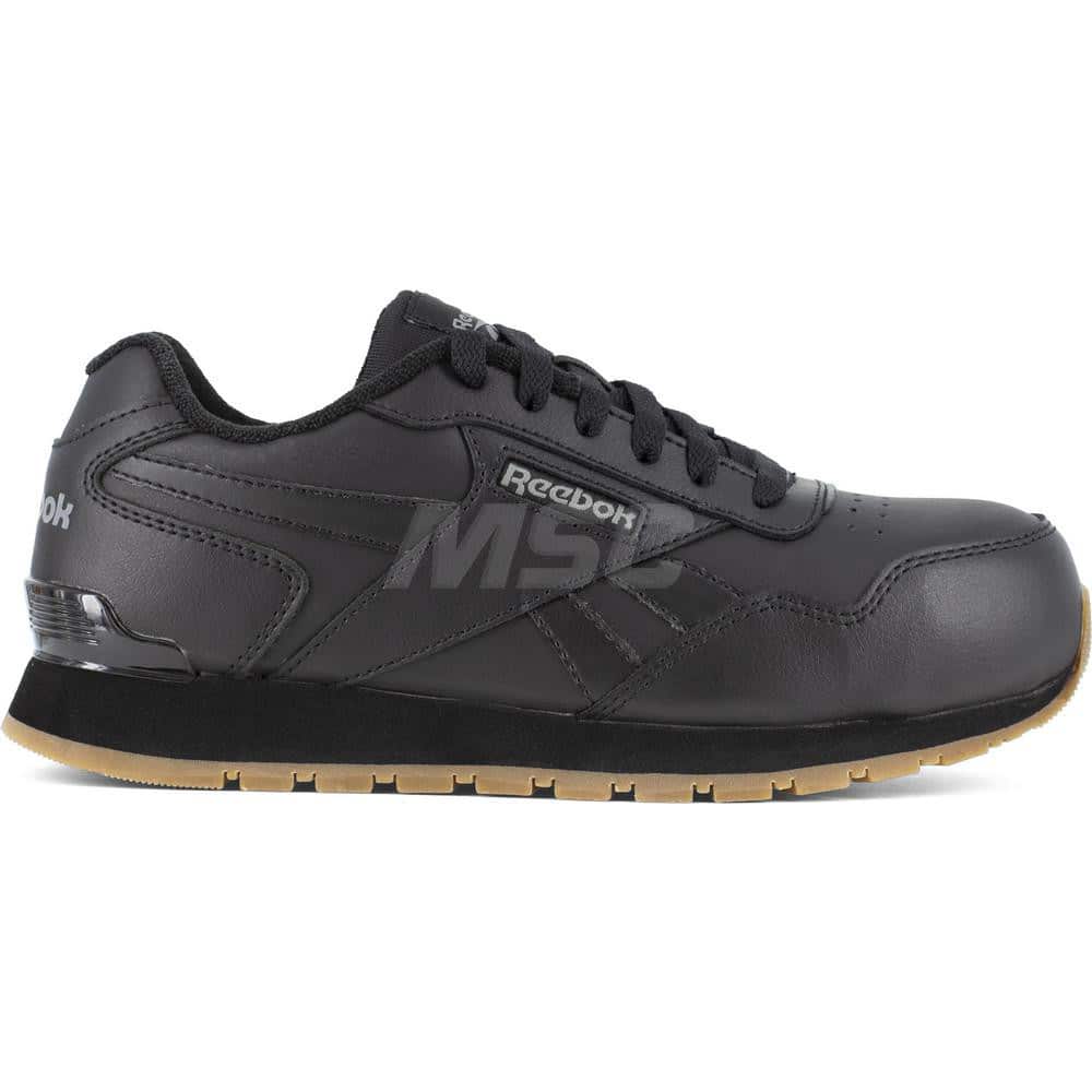 Work Boot: Size 11, Leather, Composite Toe Black, Wide Width, Non-Slip Sole