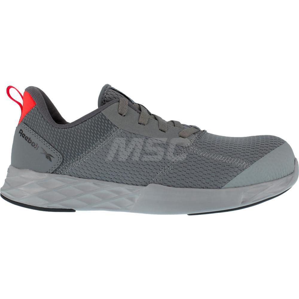 Work Boot: Size 14, Mesh, Composite Toe Gray, Wide Width, Non-Slip Sole