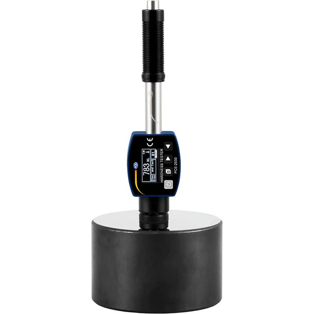 Bench Top Hardness Testers; Scale Type: Rockwell A; Leeb HL; Rockwell B; Rockwell C; Vickers HV; Brinell HB; Shore HS; Tester Type: Portable Electronic Hardness Tester; Minimum Hardness: 170 HLD; 59 HRA; 30 HS; 19.3 HRC; 0 HRB; 80 HV; 19 HB; Maximum Hardn