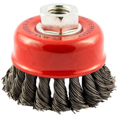 Norton - 2-3/4" Diam 5/8-11 Threaded Arbor Carbon Steel Fill Cup Brush - Exact Tooling