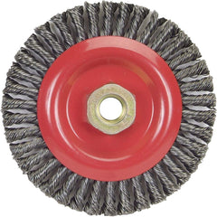 Norton - 5" OD, 5/8-11 Arbor Hole, Stringer Bead Carbon Wheel Brush - Exact Tooling