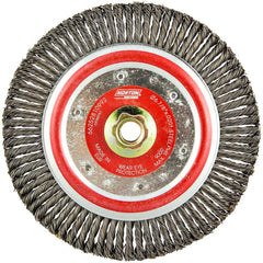 Norton - 6-7/8" OD, 5/8-11 Arbor Hole, Stringer Bead Carbon Wheel Brush - Exact Tooling