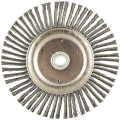 Norton - 6-7/8" OD, 5/8-11 Arbor Hole, Stringer Bead Carbon Wheel Brush - Exact Tooling