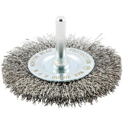 Norton - 3" OD, Crimped Carbon Wheel Brush - Exact Tooling