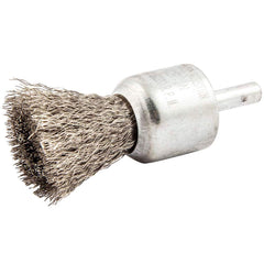 Norton - End Brushes Brush Diameter (Inch): 1 Fill Material: Stainless Steel - Exact Tooling