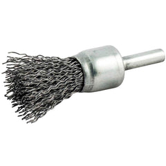 Norton - End Brushes Brush Diameter (Inch): 3/4 Fill Material: Carbon Steel - Exact Tooling