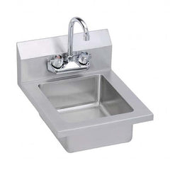 ELKAY - Stainless Steel Sinks Type: Hand Sink Wall Mount w/Manual Faucet Outside Length: 14 (Inch) - Exact Tooling