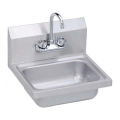 ELKAY - Stainless Steel Sinks Type: Hand Sink Wall Mount w/Manual Faucet Outside Length: 17 (Inch) - Exact Tooling