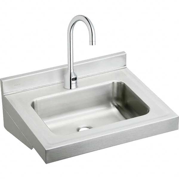 ELKAY - Stainless Steel Sinks Type: Lavatory Sink-Wall Hung Outside Length: 22 (Inch) - Exact Tooling