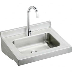ELKAY - Stainless Steel Sinks Type: Lavatory Sink-Wall Hung Outside Length: 22 (Inch) - Exact Tooling