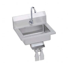 ELKAY - Stainless Steel Sinks Type: Hand Sink Wall Mount w/Knee Valve Outside Length: 18 (Inch) - Exact Tooling
