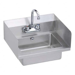 ELKAY - Stainless Steel Sinks Type: Hand Sink Wall Mount w/Manual Faucet Outside Length: 18 (Inch) - Exact Tooling